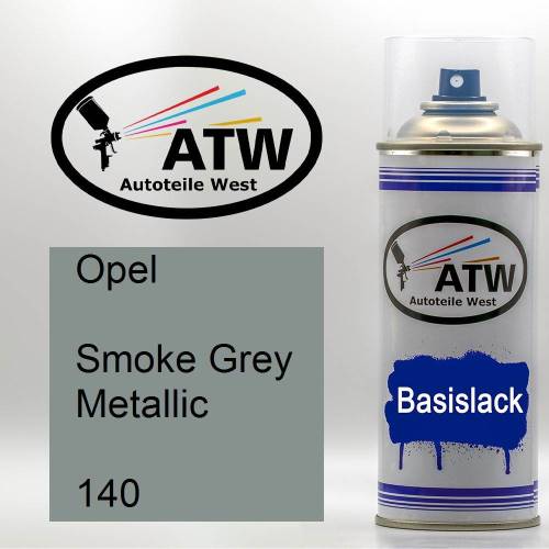 Opel, Smoke Grey Metallic, 140: 400ml Sprühdose, von ATW Autoteile West.